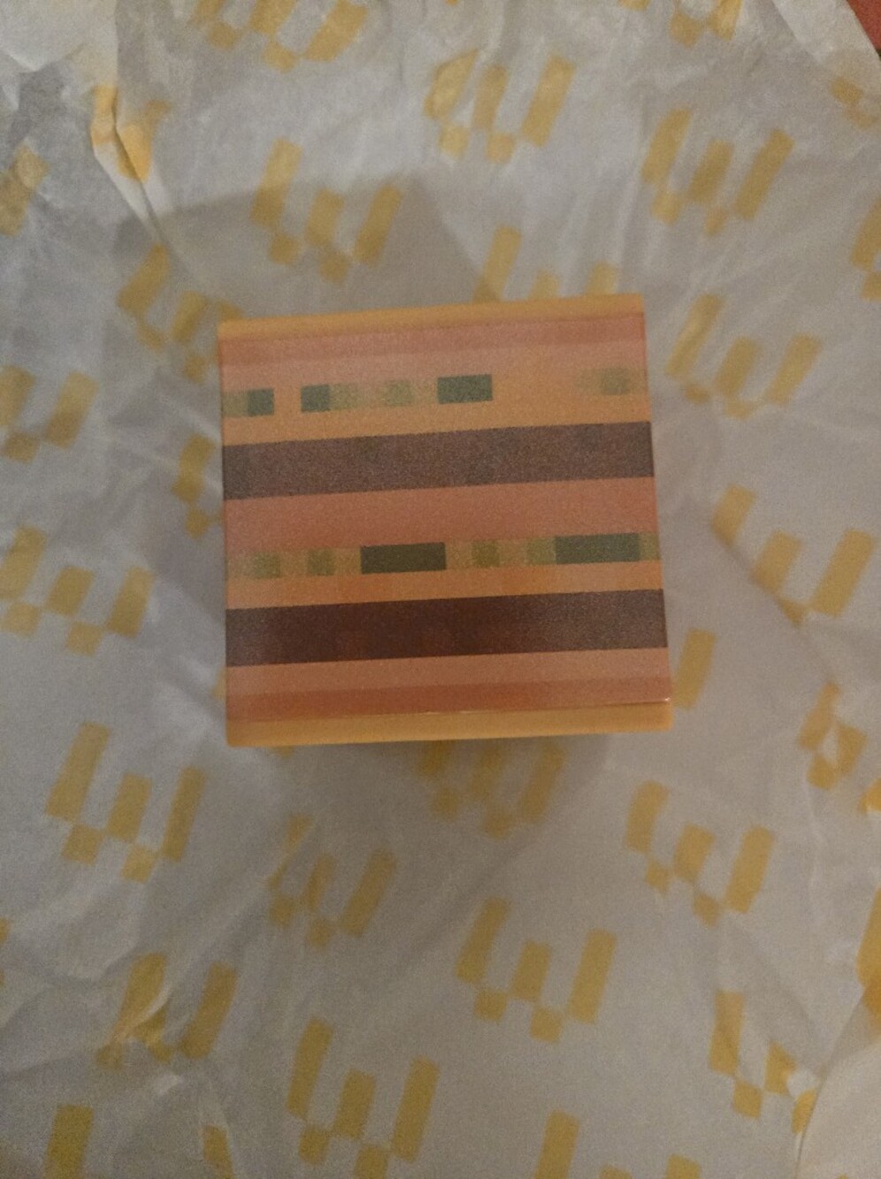 Minecraft Pixel Big Mac Crystal Figure With Holographic Card